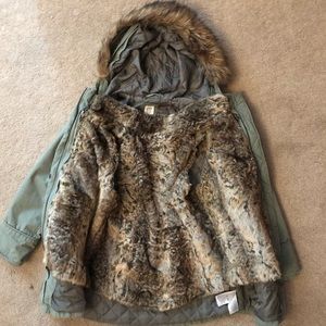 GAP Kids 2 in 1 Parka. Army Green